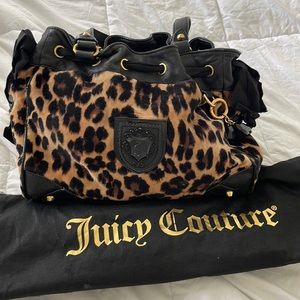 Juicy Couture Leopard Velour Daydreamer Handbag